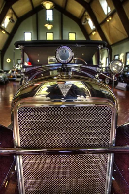 vintage hudson super six car in museum
